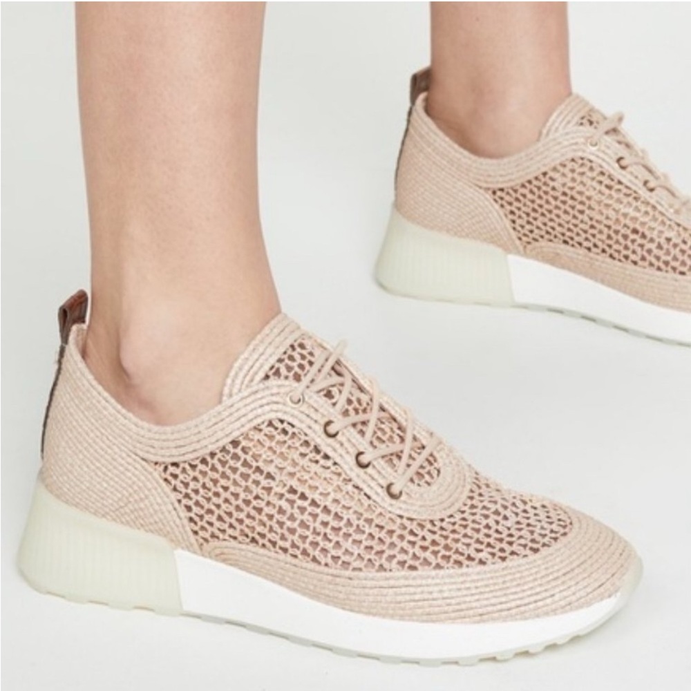 Sam Edelman Delma Raffia Sneakers, size 7.5